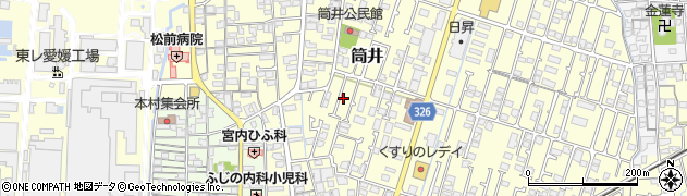 愛媛県伊予郡松前町筒井336周辺の地図