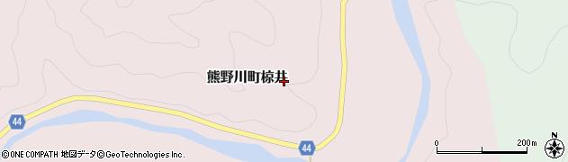 和歌山県新宮市熊野川町椋井周辺の地図