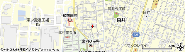 愛媛県伊予郡松前町筒井249周辺の地図
