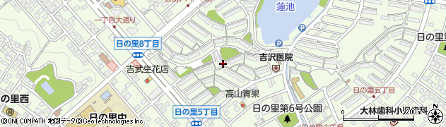 福岡県宗像市日の里周辺の地図