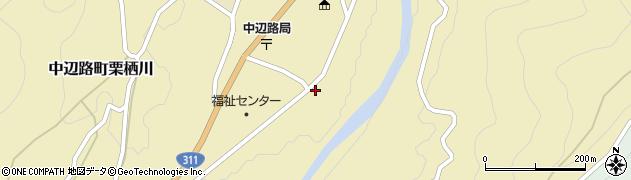 和歌山県田辺市中辺路町栗栖川350周辺の地図