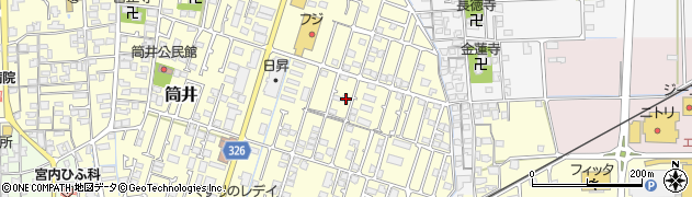 愛媛県伊予郡松前町筒井436周辺の地図