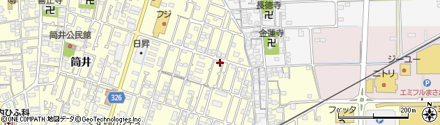 愛媛県伊予郡松前町筒井433-16周辺の地図