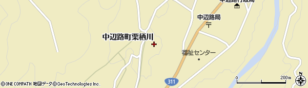 和歌山県田辺市中辺路町栗栖川周辺の地図