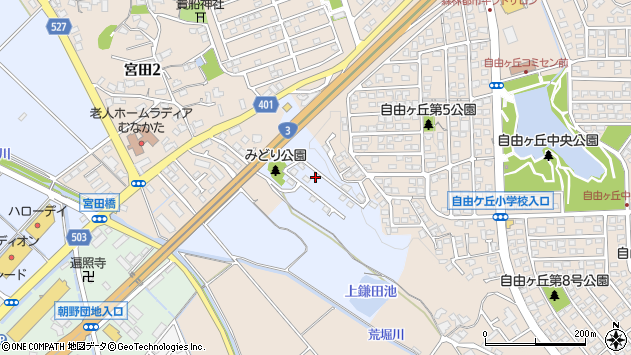 〒811-4113 福岡県宗像市曲２５の地図