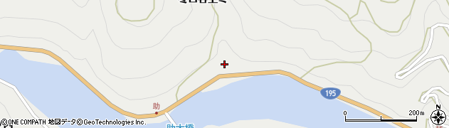 徳島県那賀町（那賀郡）木頭助（冬口谷上ミ）周辺の地図