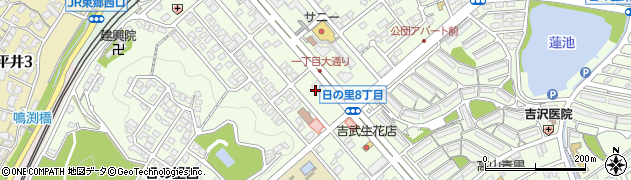 西日本シティ銀行日の里支店周辺の地図