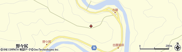 徳島県那賀町（那賀郡）古屋周辺の地図