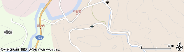 徳島県那賀郡那賀町平谷東10周辺の地図