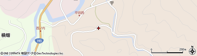 徳島県那賀郡那賀町平谷東5周辺の地図