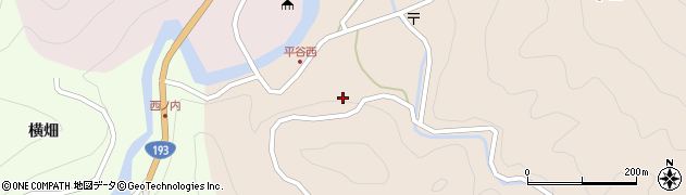 徳島県那賀郡那賀町平谷西周辺の地図