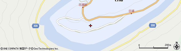 徳島県那賀町（那賀郡）日浦（中畠）周辺の地図
