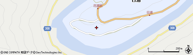 徳島県那賀町（那賀郡）日浦（西ノ平）周辺の地図