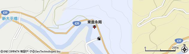 東豊永郵便局周辺の地図