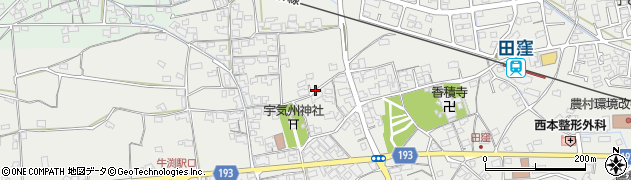 愛媛県東温市田窪周辺の地図