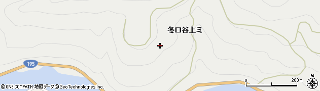徳島県那賀郡那賀町木頭助冬口上エ周辺の地図