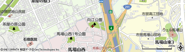 向江公園周辺の地図