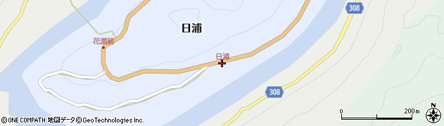 日浦周辺の地図