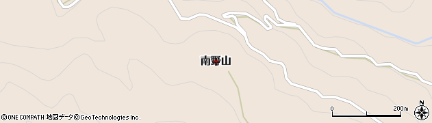 高知県大川村（土佐郡）南野山周辺の地図