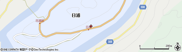徳島県那賀町（那賀郡）日浦（東田）周辺の地図