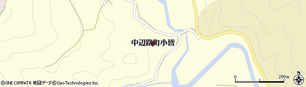 和歌山県田辺市中辺路町小皆周辺の地図