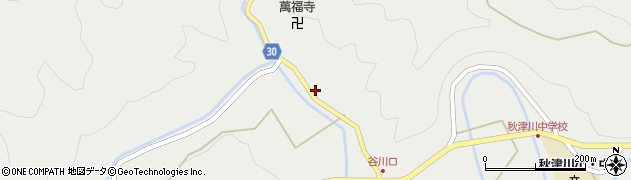 和歌山県田辺市秋津川104周辺の地図