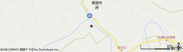 和歌山県田辺市秋津川34周辺の地図