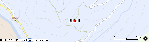 高知県大川村（土佐郡）井野川周辺の地図