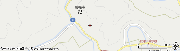 和歌山県田辺市秋津川116周辺の地図