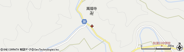 和歌山県田辺市秋津川106-2周辺の地図