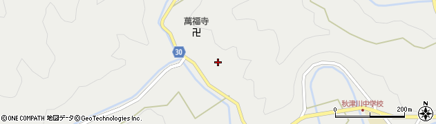 和歌山県田辺市秋津川117周辺の地図
