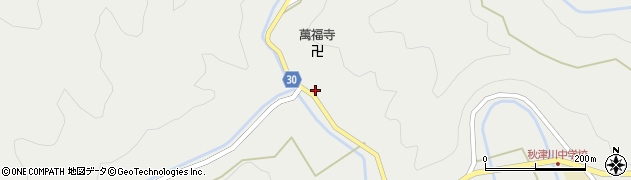 和歌山県田辺市秋津川106周辺の地図