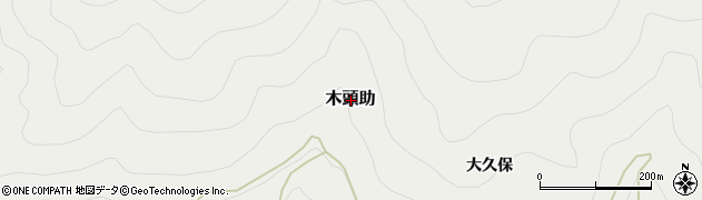 徳島県那賀郡那賀町木頭助周辺の地図
