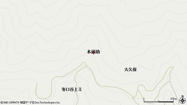 〒771-6401 徳島県那賀郡那賀町木頭助の地図