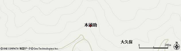 徳島県那賀町（那賀郡）木頭助周辺の地図