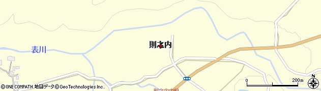 愛媛県東温市則之内周辺の地図