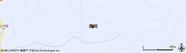 愛媛県東温市滑川周辺の地図