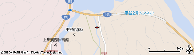 徳島県那賀町（那賀郡）平谷（下ノ内向）周辺の地図