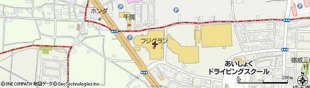 フジグラン重信店　石田クリーニング店周辺の地図