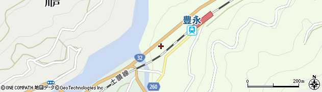 消防団豊永部周辺の地図