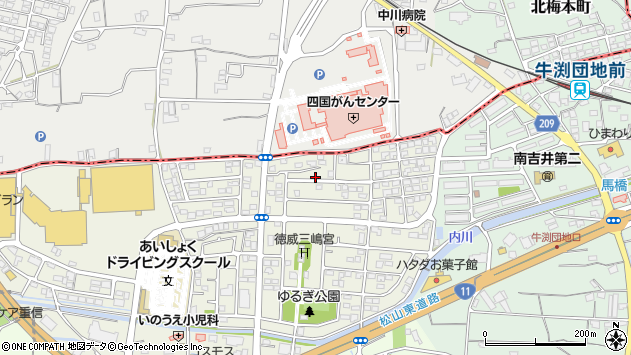〒791-0216 愛媛県東温市野田の地図