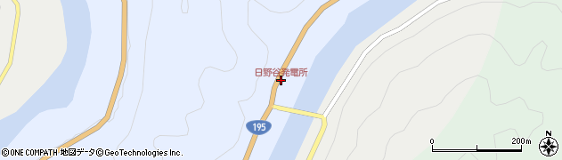 日野谷発電所周辺の地図