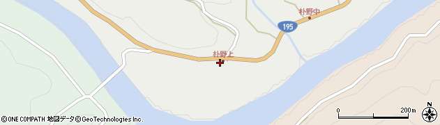 徳島県那賀町（那賀郡）朴野（宮ノ西）周辺の地図