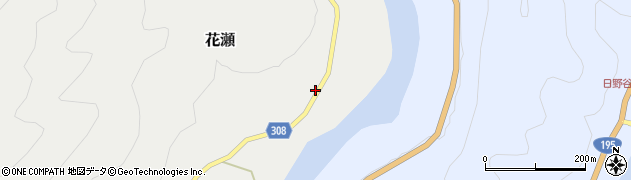 徳島県那賀町（那賀郡）花瀬（花瀬）周辺の地図