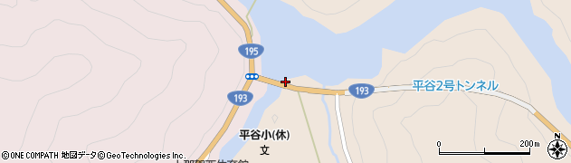 徳島県那賀町（那賀郡）平谷（寺ノ本）周辺の地図