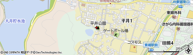 平井公園周辺の地図