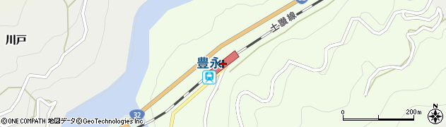 豊永駅周辺の地図