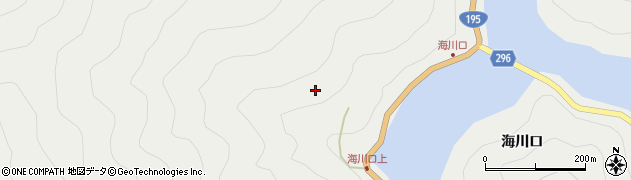 徳島県那賀郡那賀町木頭助海川口中カ周辺の地図