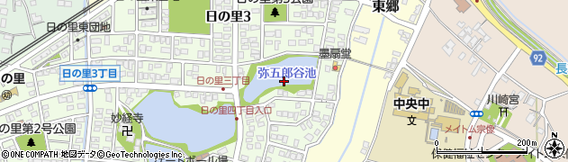 弥五郎谷池周辺の地図