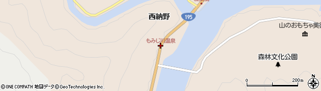 もみじ川温泉周辺の地図